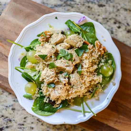 Healthy Curry Chicken and Rice Salad