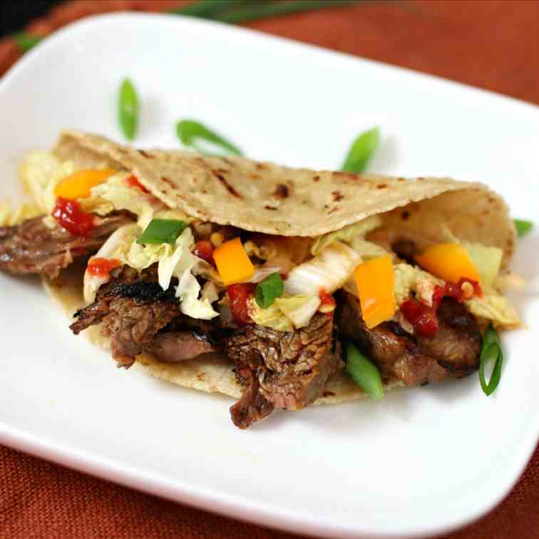 Korean Style Beef Tacos