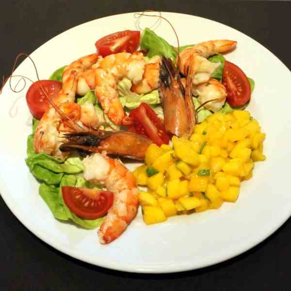 Shrimps with Mango Salsa