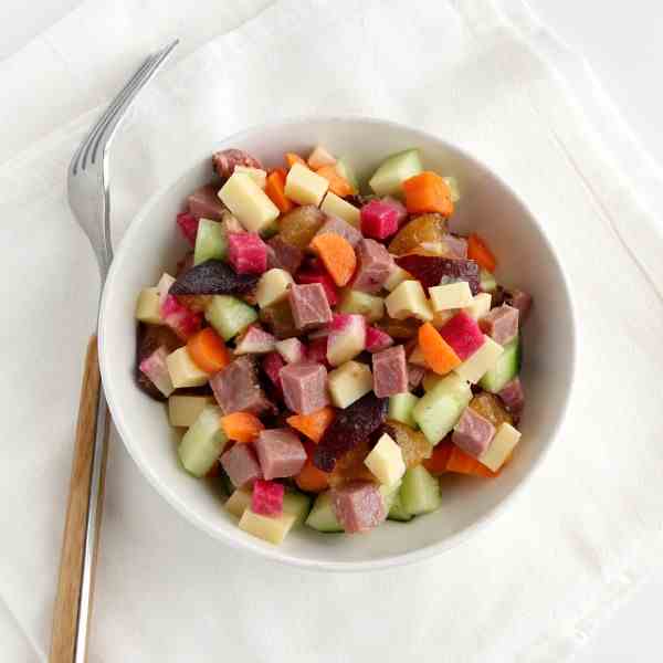  Pastrami-Swiss Summer Vegetable Salad