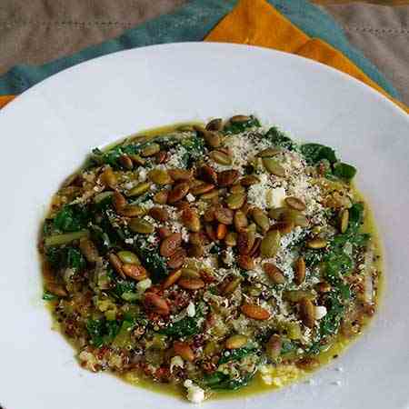 Autumn Squash and Greens Quinoa Risotto