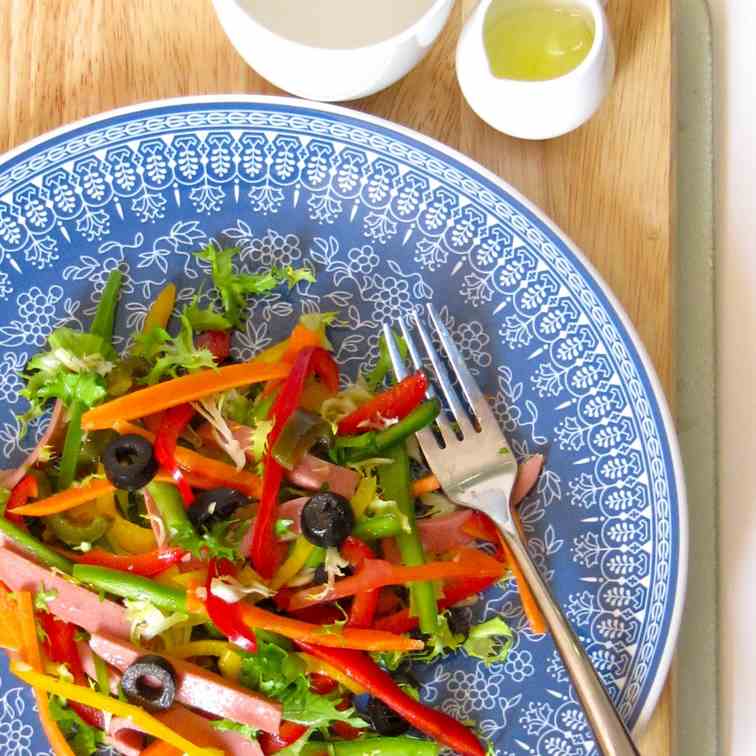 Spiced, colorful, tangy and crunchy salad