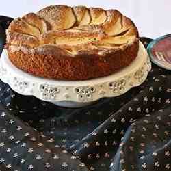 Yeasted Olive Oil Pear Cake