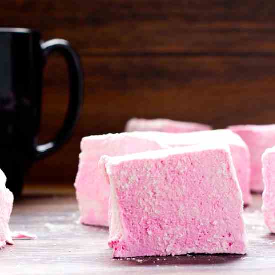 Homemade Cherry Marshmallows