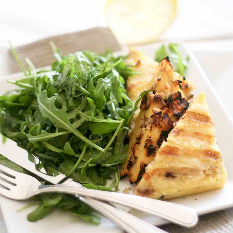 Grilled Polenta with Blue Cheese