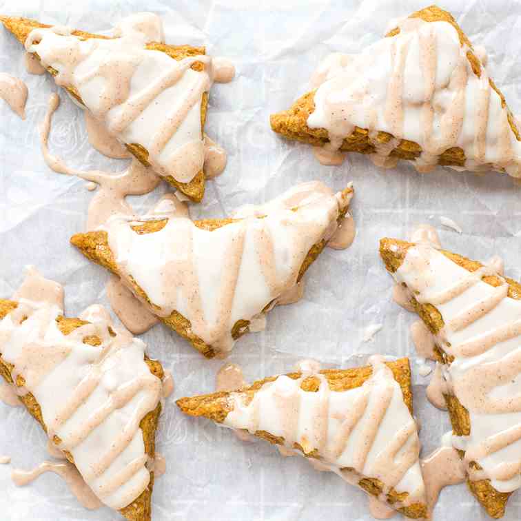 Mini Glazed Pumpkin Scones