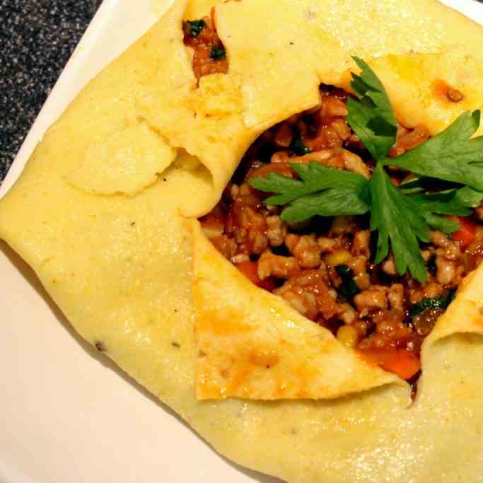 Vietnamese Pancake with meat filling