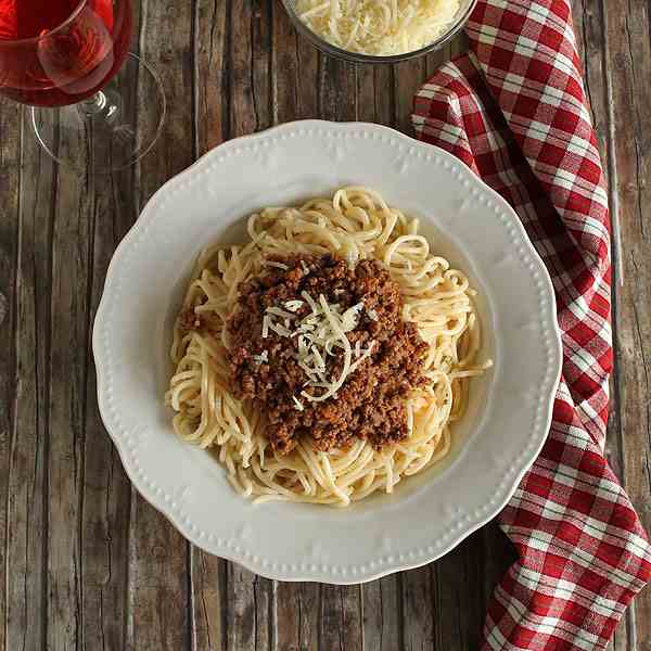 Mincemeat spaghetti