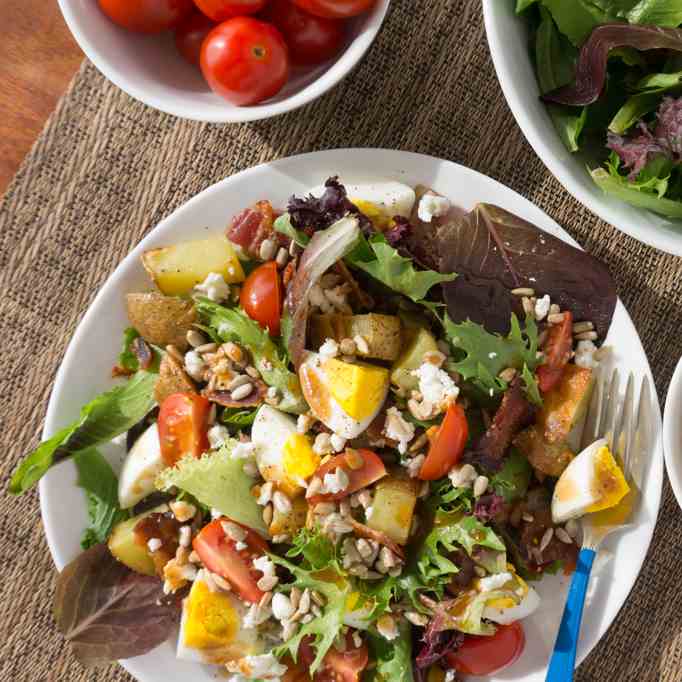 Breakfast Salad with Eggs - Potatoes