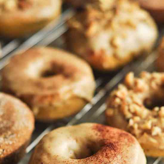 Coffee Glaze Pumpkin Doughnuts