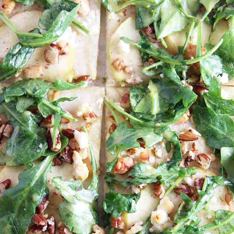 Apple Arugula Goat Cheese Pizza