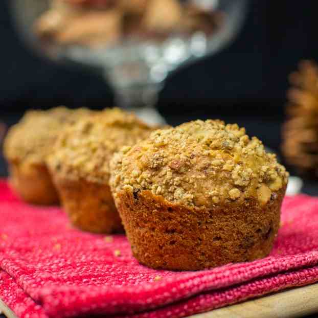 Chocolate, pear and apple muffins