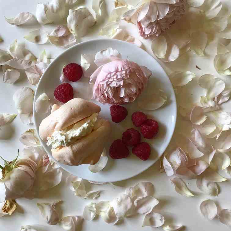 Rose Meringues