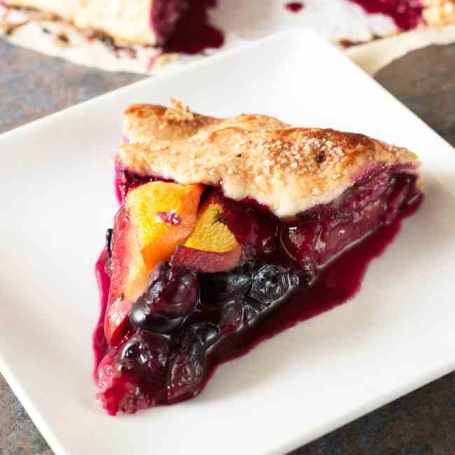 Peach - Blueberry Galette