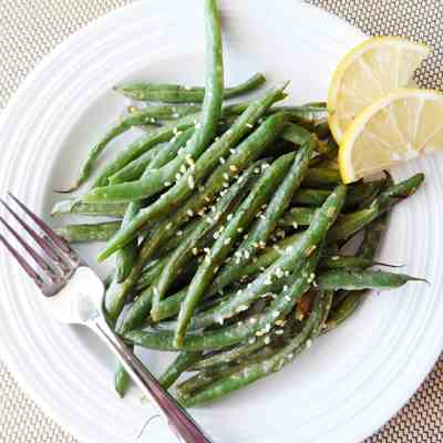 Lemon Miso Green Beans