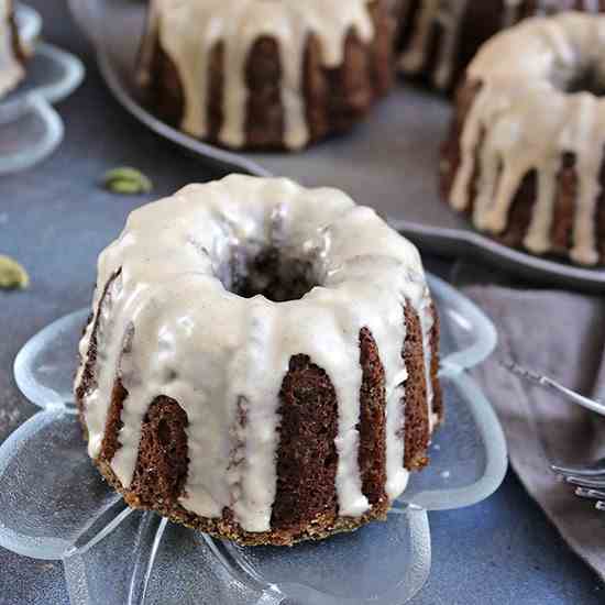 Buckwheat Banana Mini Bundt Cakes