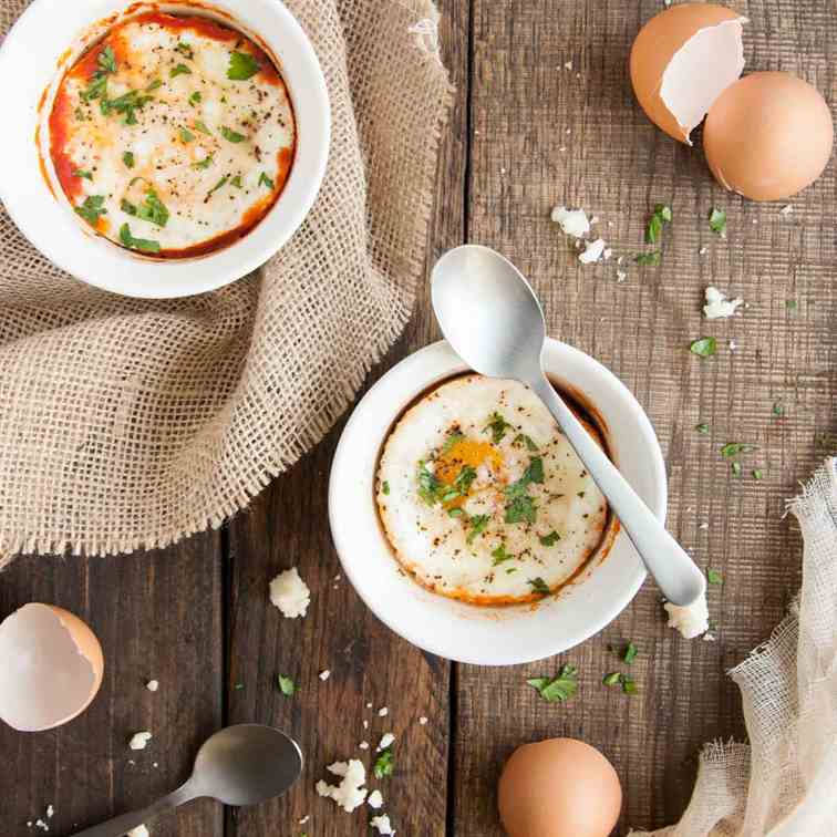 Baked Eggs in Salsa