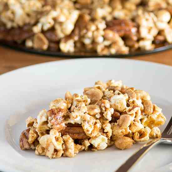 Peanut Pecan Popcorn Pie