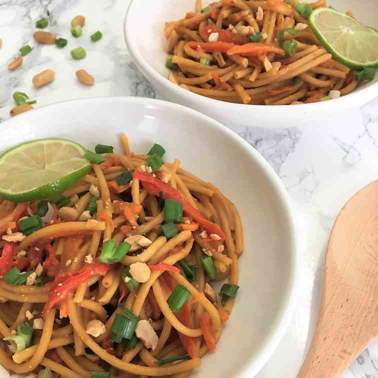 Instant Pot Spicy Thai Peanut Noodles