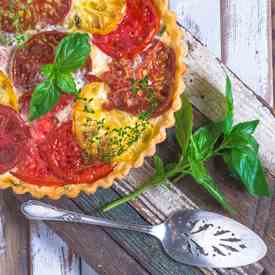 Tomato Pie with Basil and Gruyere