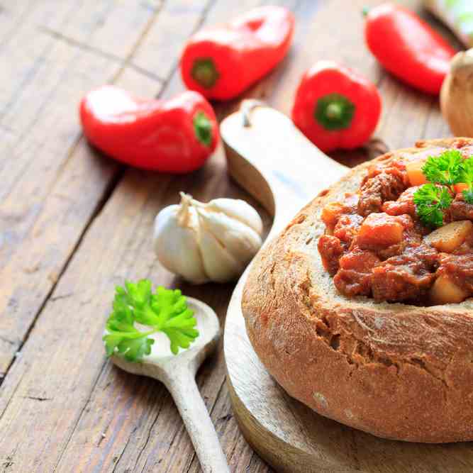 Cornish Pasty Stuffed Bread Bowls