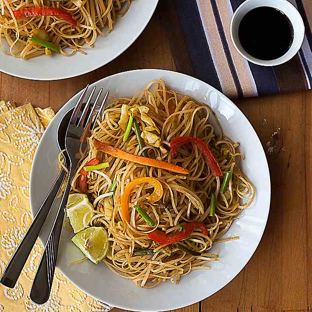 Curried rice noodles