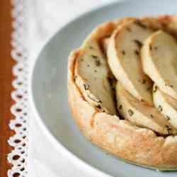 apple, rosemary & goat cheese tart