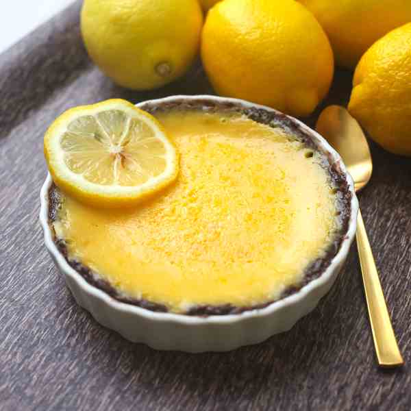 Lemon Creme Brulee Chocolate Tart