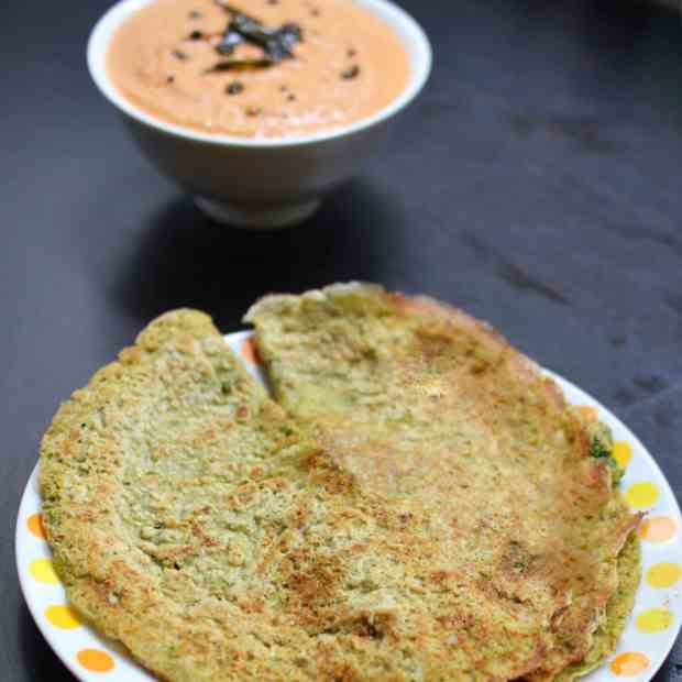 Oats Curry Leaves Dosa