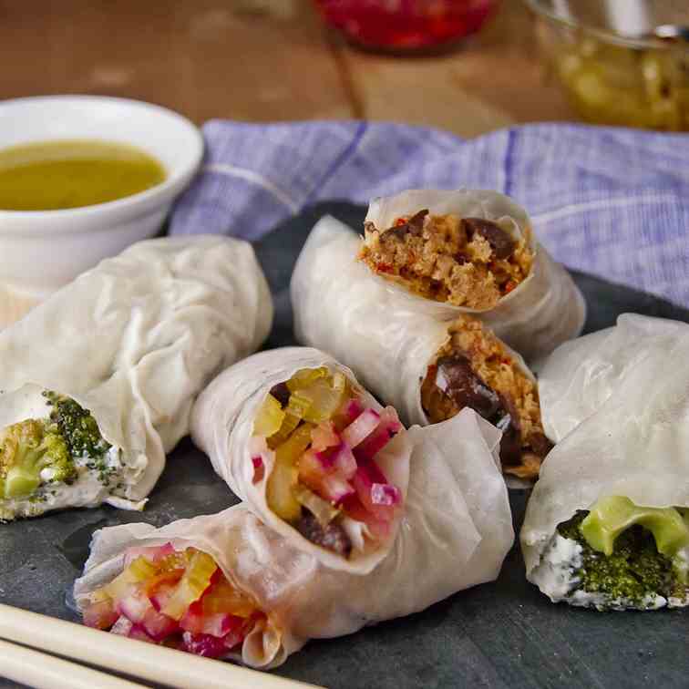 Healthy Sicilian spring-rolls