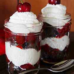 Black Forest Brownie Trifles