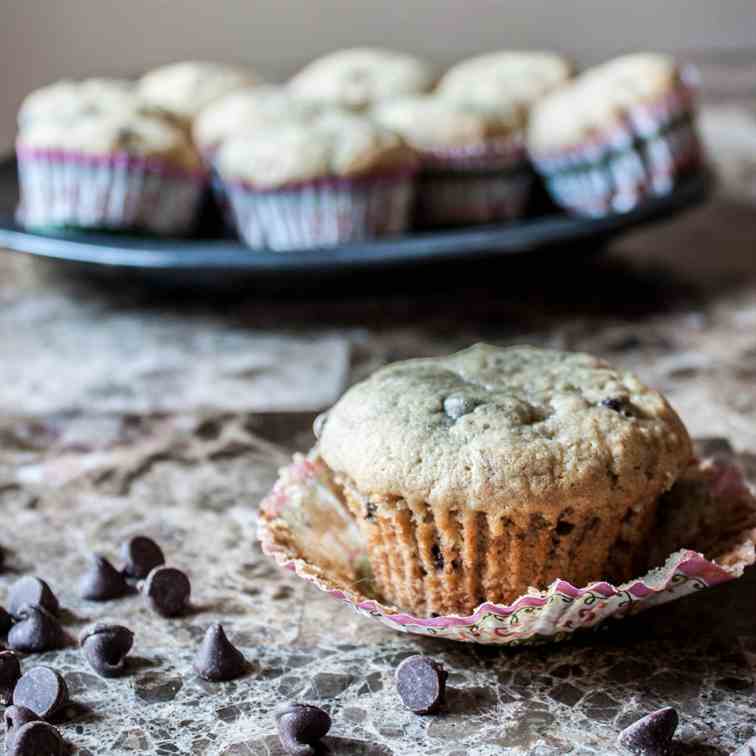 Banana Bread Chocolate Chip Muffins