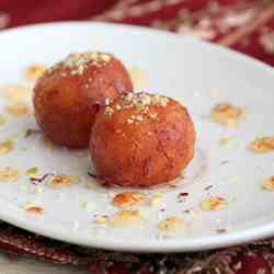 Gulab jamun Indian sweet with milk powder