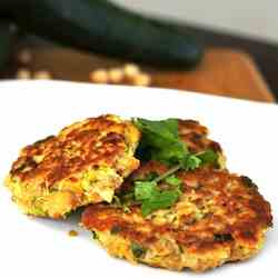 Chickpea zucchini patties