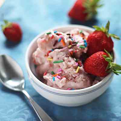 Strawberry Coconut Milk Ice Cream