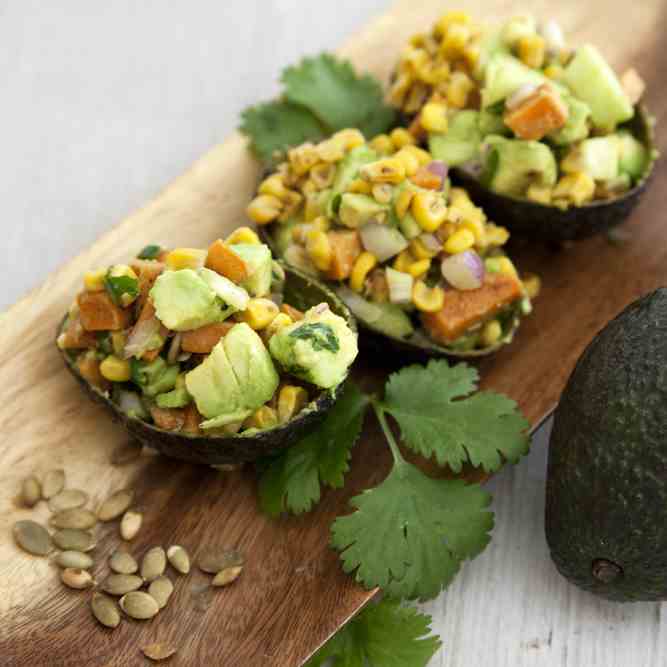 Avocado and Roasted Yam Fall Ensalada