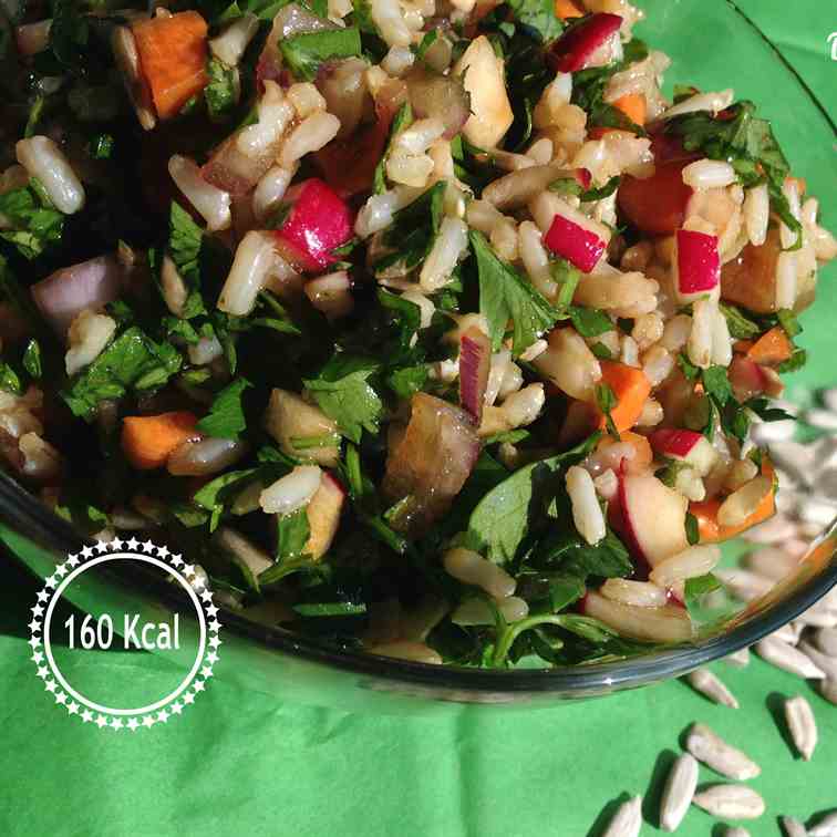 Brown rice "tabbouli" salad