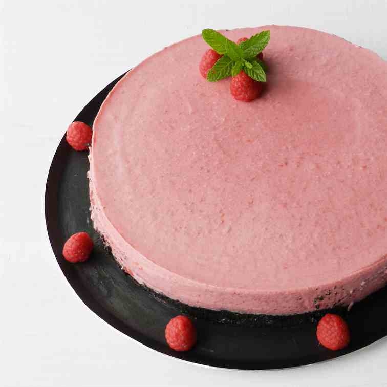 Tarta de mousse de frmabuesas