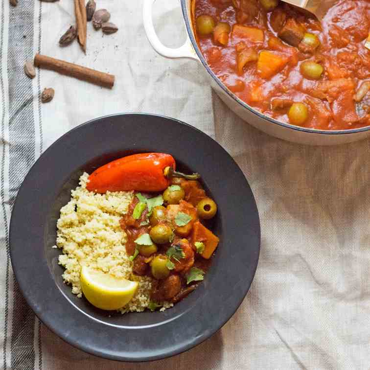 Squash - Aubergine Tagine