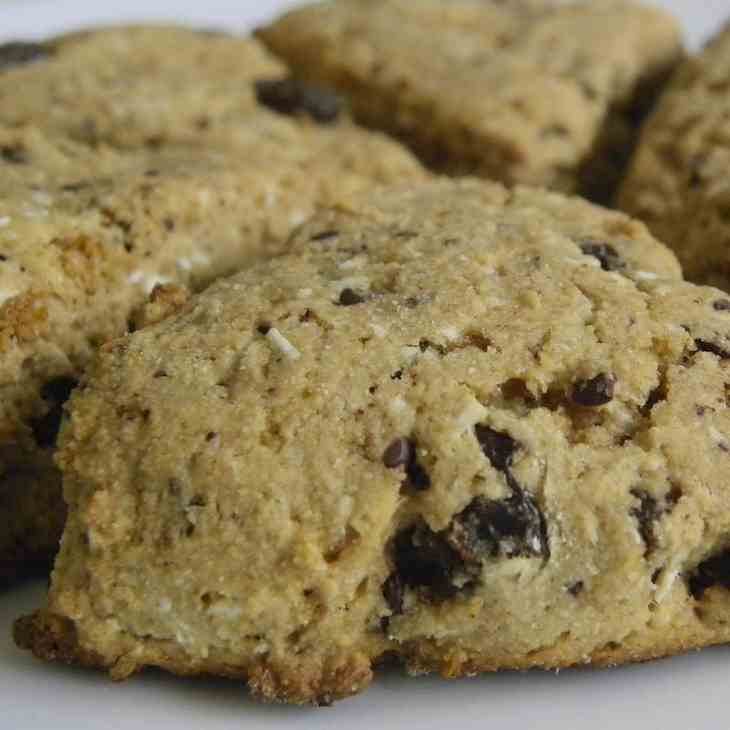 Healthy Coconut Chocolate Chip Scones