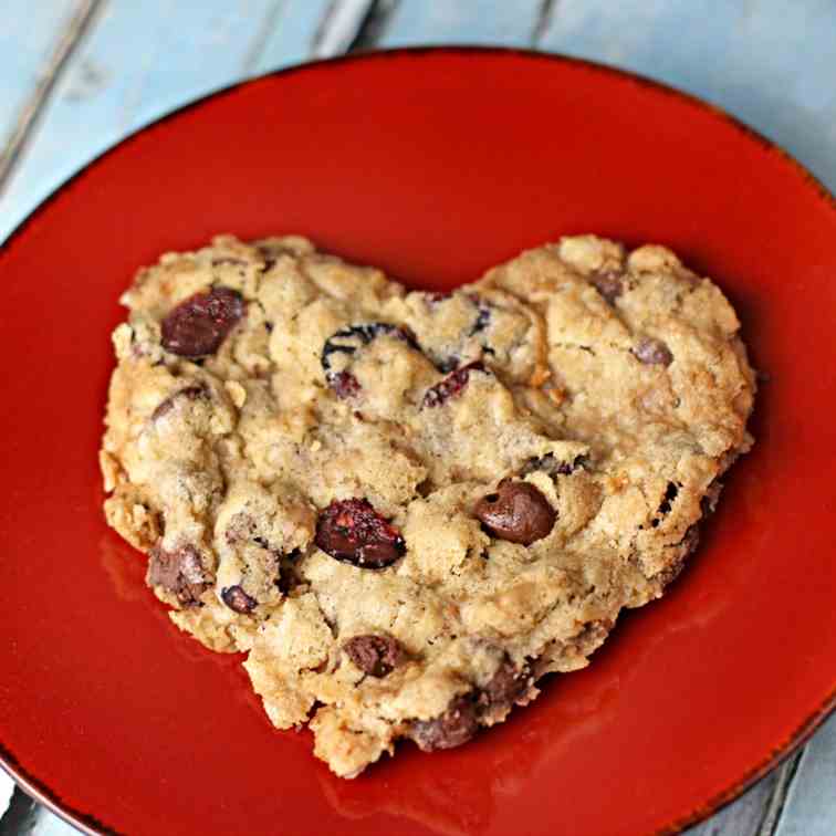Oat Toffee Cherry Chocolate Cookie 