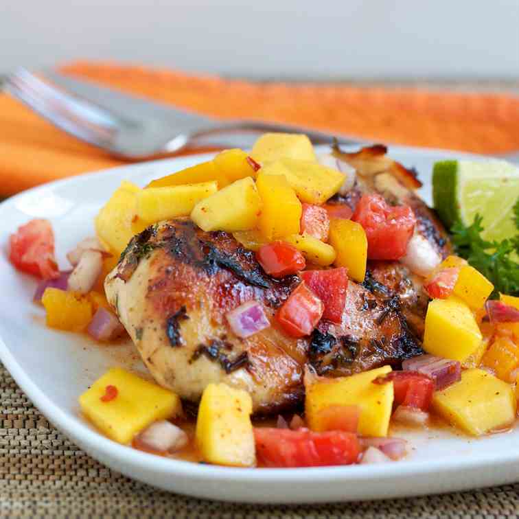 Grilled Chicken with Mango Salsa