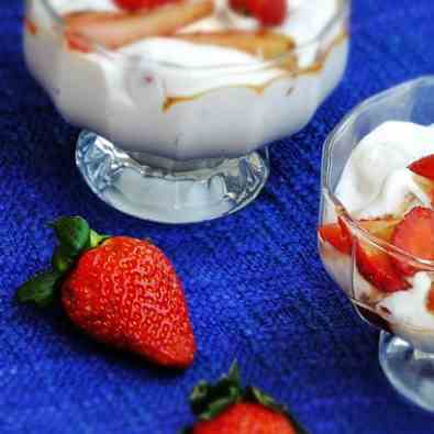 Strawberries with whipped cream!