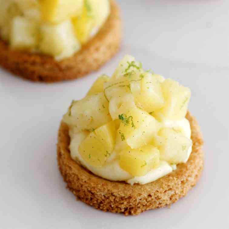 Pineapple Tartelettes with Lime Cream