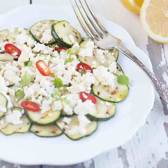 Zucchini and feta salad