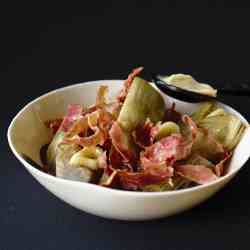 Artichokes with ham