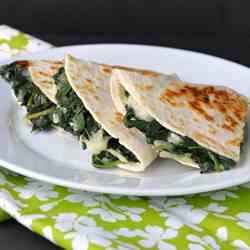 Creamy Spinach Quesadilla