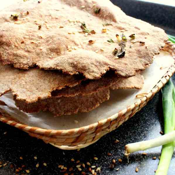 Crispbreads with Sesame and Spring-onion