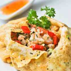 Tortilla Stuffed with Prawns