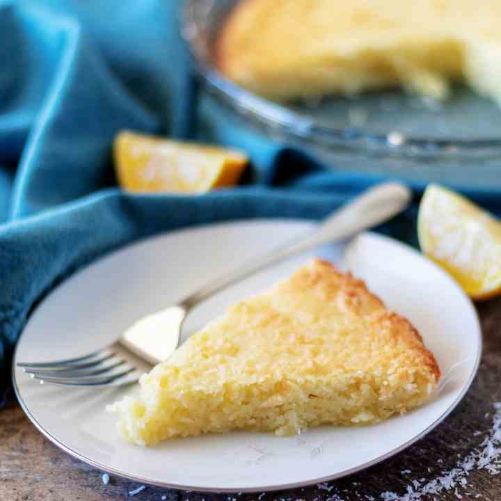 Easy Lemon Coconut Custard Pie